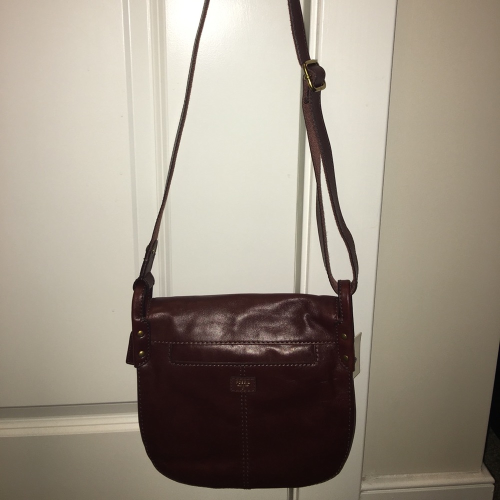 Fossil leather handbag